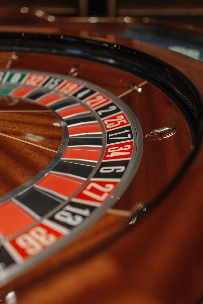 close up photo of a wooden roulette